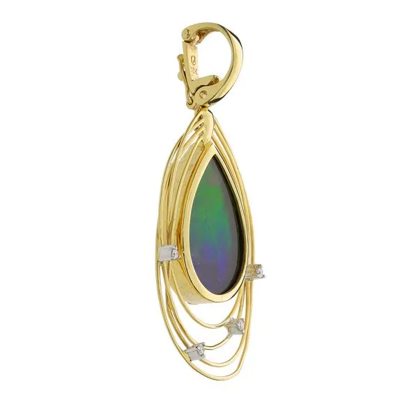 KORITE Ammolite 14K ペンダント トップ-